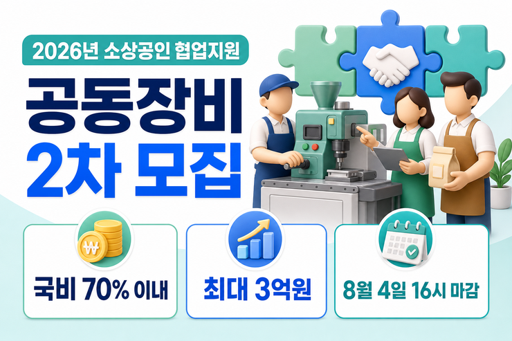 2026 소상공인 협업지원 공동장비 2차 모집 안내