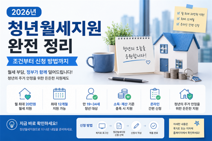 2026년 청년월세지원 완전 정리 — 조건부터 신청 방법까지